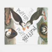 Puffin Birds Wilde Dieren Vluchten Blanket Fleece Deken (Voorkant (Horizontaal))