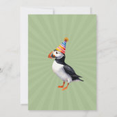Puffin Birthday Invitation Kaart (Achterkant)