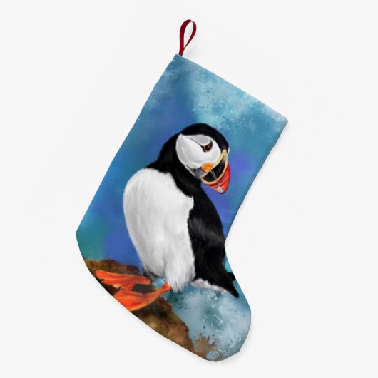 Puffin Christmas Stockings Kleine Kerstsok (Voorkant (Hangend))
