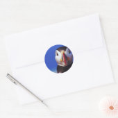 Puffin close-up ronde sticker (Envelop)