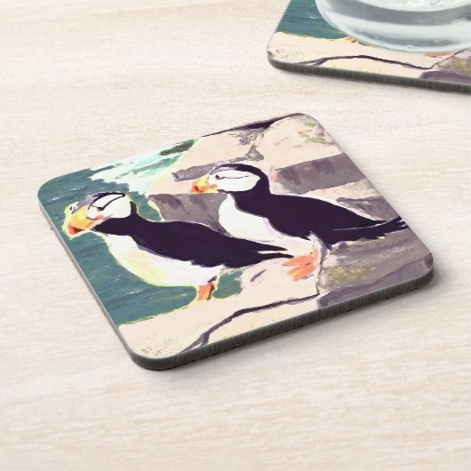 Puffin Cork Onderzetters (Linkerzijde)