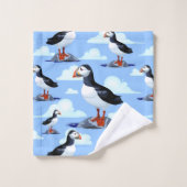 Puffin Cute Atlantic Seabird Bad Handdoek (Wasdoekje)