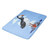 Puffin Cute Atlantic Seabird Badmat (Gekanteld)
