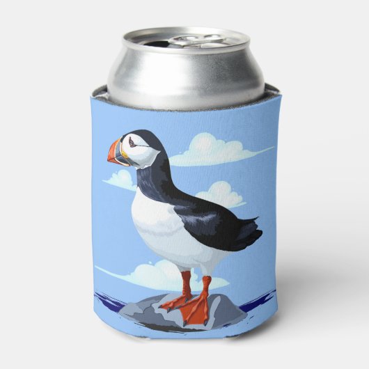 Puffin Cute Atlantic Seabird Blikjeskoeler (Blikje Voorkant)