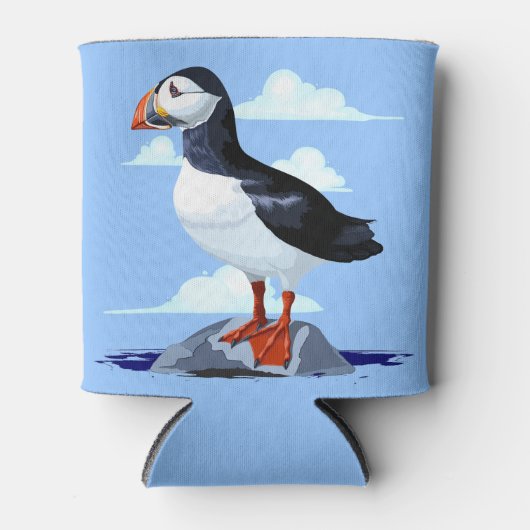 Puffin Cute Atlantic Seabird Blikjeskoeler (Voorkant)