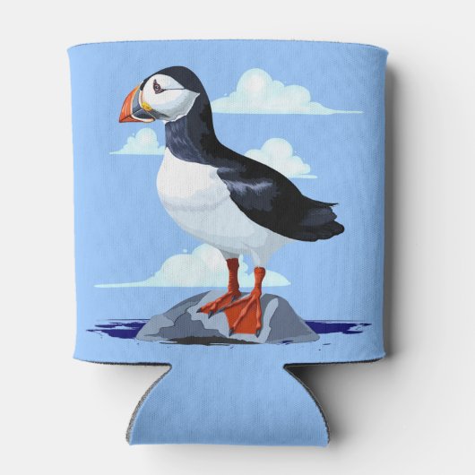 Puffin Cute Atlantic Seabird Blikjeskoeler (Achterkant)