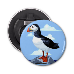 Puffin Cute Atlantic Seabird Button Flesopener