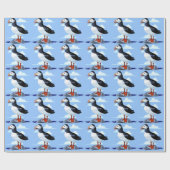 Puffin Cute Atlantic Seabird Cadeaupapier (Vlak)