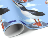 Puffin Cute Atlantic Seabird Cadeaupapier (Rol Hoek)