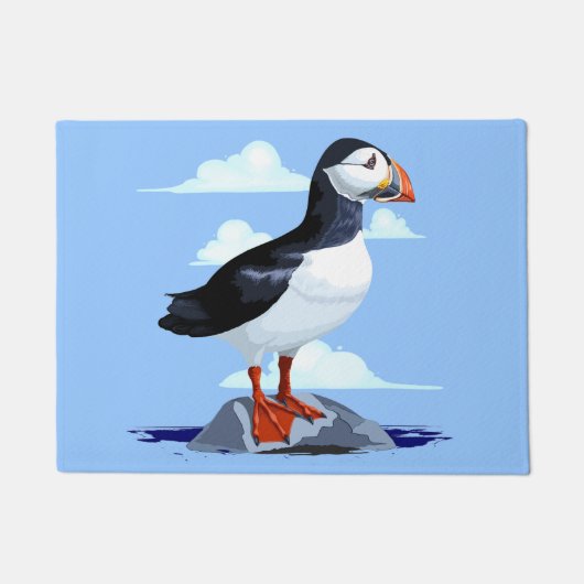 Puffin Cute Atlantic Seabird Deurmat (Voorkant)
