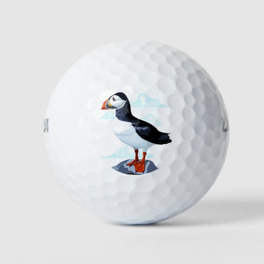 Puffin Cute Atlantic Seabird Golfballen (Voorkant)