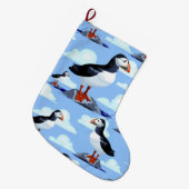 Puffin Cute Atlantic Seabird Grote Kerstsok (Voorkant (Hangend))