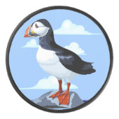 Puffin Cute Atlantic Seabird Hockey Puck (Voorkant)