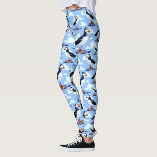 Puffin Cute Atlantic Seabird Leggings (Links)