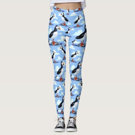 Puffin Cute Atlantic Seabird Leggings (Voorkant)