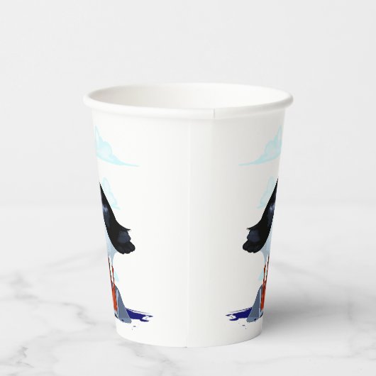 Puffin Cute Atlantic Seabird Papieren Bekers (Rechts)