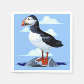 Puffin Cute Atlantic Seabird Servet (Voorkant)