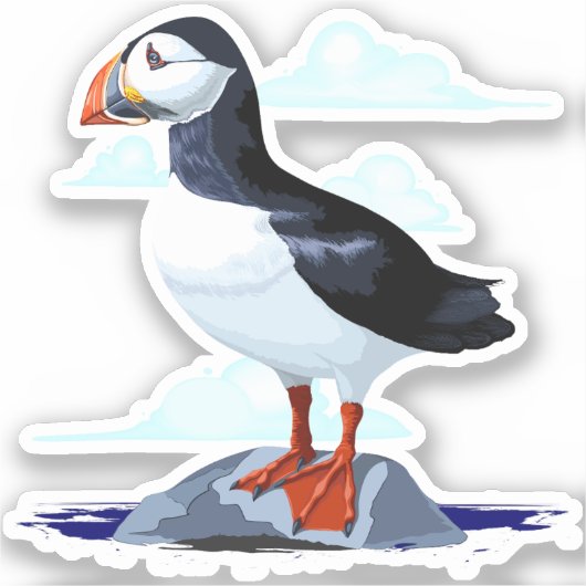 Puffin Cute Atlantic Seabird Sticker (Voorkant)