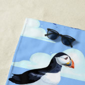 Puffin Cute Atlantic Seabird Strandlaken (In situ)