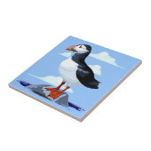 Puffin Cute Atlantic Seabird Tegeltje (Zijkant)