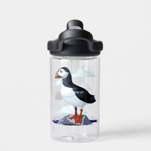 Puffin Cute Atlantic Seabird Waterfles (Achterkant)