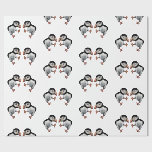 Puffin Dance Cadeaupapier (Vlak)
