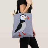 Puffin Design Canvas tas (Dichtbij)