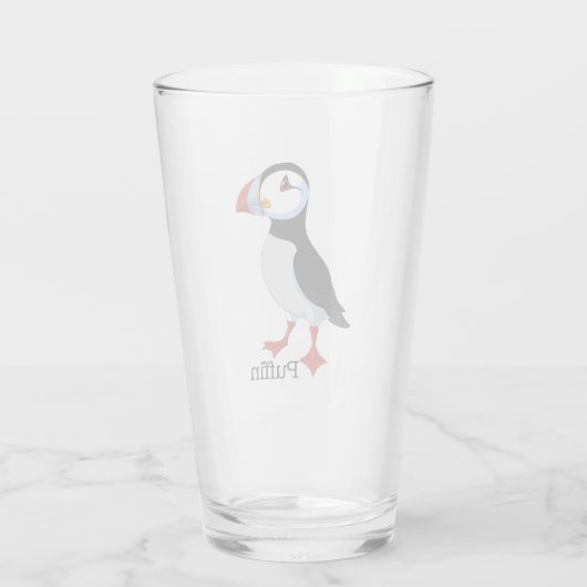 Puffin Design Drink glas (Achterkant)
