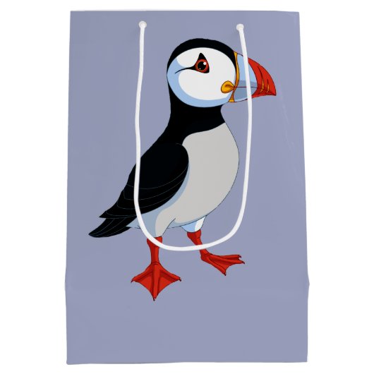 Puffin Design Gift Bag Medium Cadeauzakje (Achterkant)
