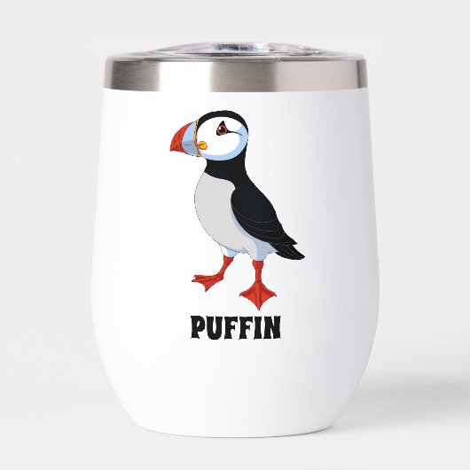 Puffin Design Thermische Wijn Tumbler (Voorkant)