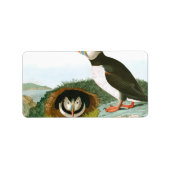 Puffin door John James Audubon Etiket (Voorkant)