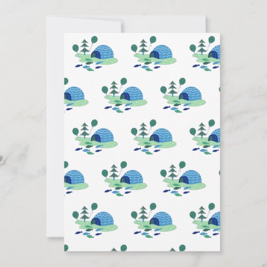 Puffin en Polar Beer Boy Baby shower Uitnodiging (Achterkant)