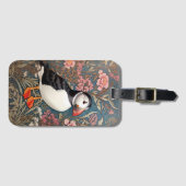 Puffin en Zee Thrift Flowers William Morris Bagagelabel (Voorkant (horizontaal))
