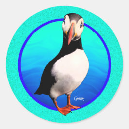 Puffin - envelopstickers ronde sticker