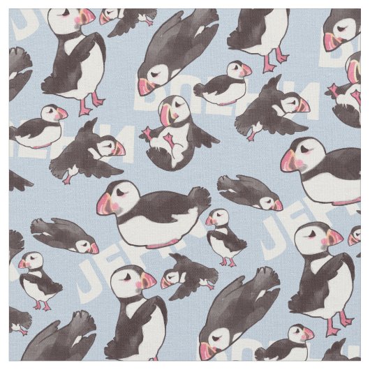 Puffin Fabric Stof (Close Up)