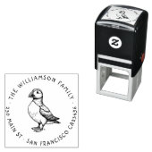 Puffin Family Retour Adresstempel Zelfinktende Stempel (In situ)