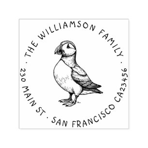 Puffin Family Retour Adresstempel Zelfinktende Stempel