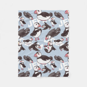 Puffin Fleece Baby Blanket Deken