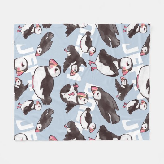 Puffin Fleece medium Deken (Voorkant (Horizontaal))