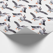 Puffin Frenzy Wrapping Paper Cadeaupapier (Hoek)