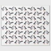 Puffin Frenzy Wrapping Paper Cadeaupapier (Vlak)
