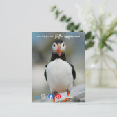 puffin geweldige makelaarsmakelaar marketing postc briefkaart (Staand voorkant)