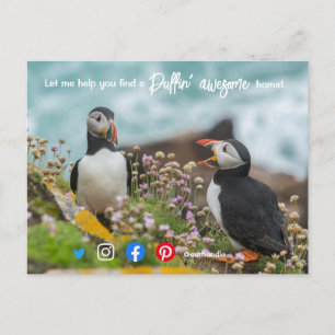 puffin - geweldige verkoop van makelaars in onroer briefkaart