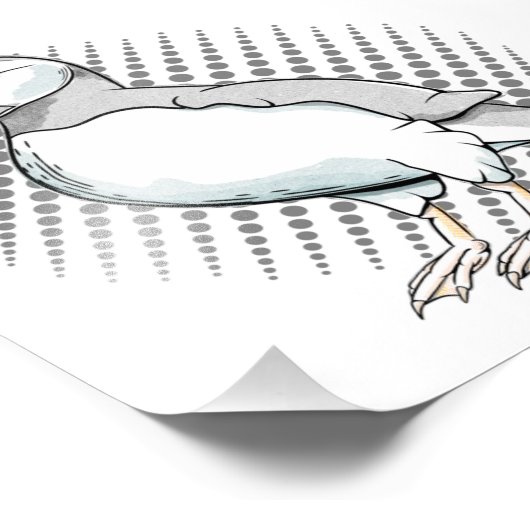 Puffin Halftones Foto Afdruk (Hoek)