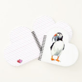 Puffin Heart Shaped Notitieboek (Binnen)