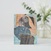 Puffin Hoofdstuk Elf Mixed Media Collage Briefkaart (Staand voorkant)
