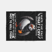 Puffin Ik haat het feit dat ik huil als ik gefrust Fleece Deken (Voorkant (Horizontaal))