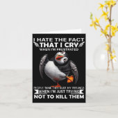 Puffin Ik haat het feit dat ik huil als ik gefrust Kaart (Gele Bloem)