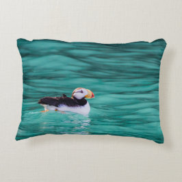Puffin in Resurrection Bay, Alaska Accent Kussen