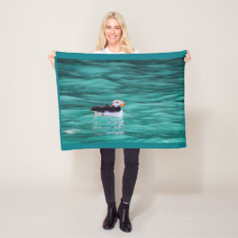 Puffin in Resurrection Bay, Alaska Fleece Deken